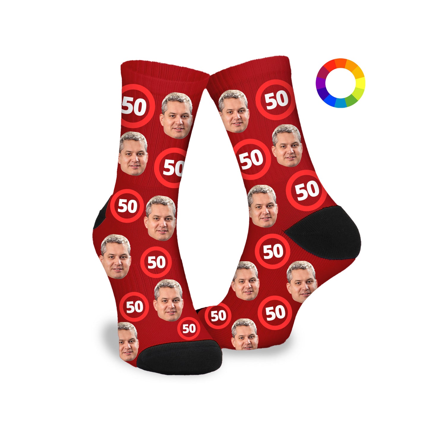 Gepersonaliseerde Sokken met foto | 50 jaar | Jubileum