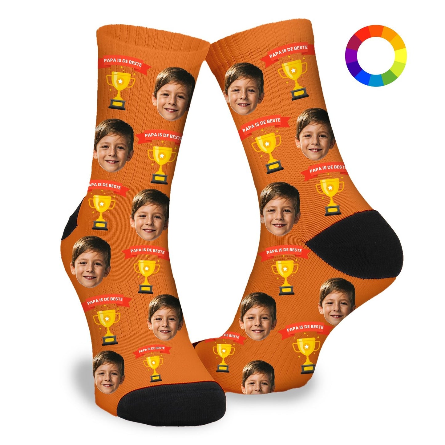 Gepersonaliseerde Sokken met eigen foto | Vaderdag | Papa is de beste - Funnysokken.nl
