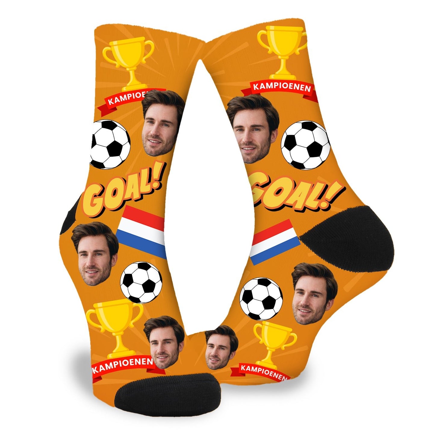 Gepersonaliseerde Sokken met eigen foto | Oranje EK - Funnysokken.nl