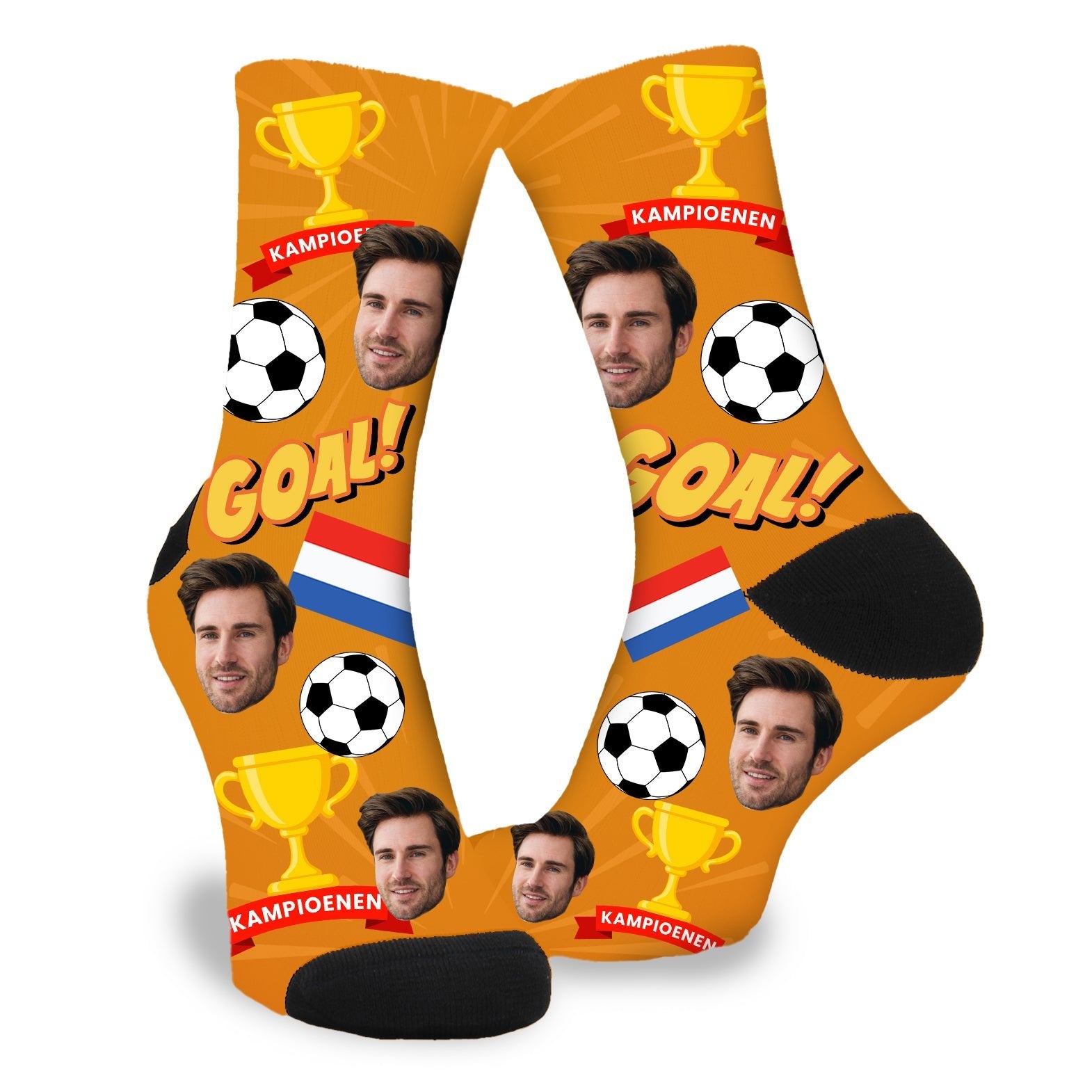 Gepersonaliseerde Sokken met eigen foto | Oranje EK - Funnysokken.nl