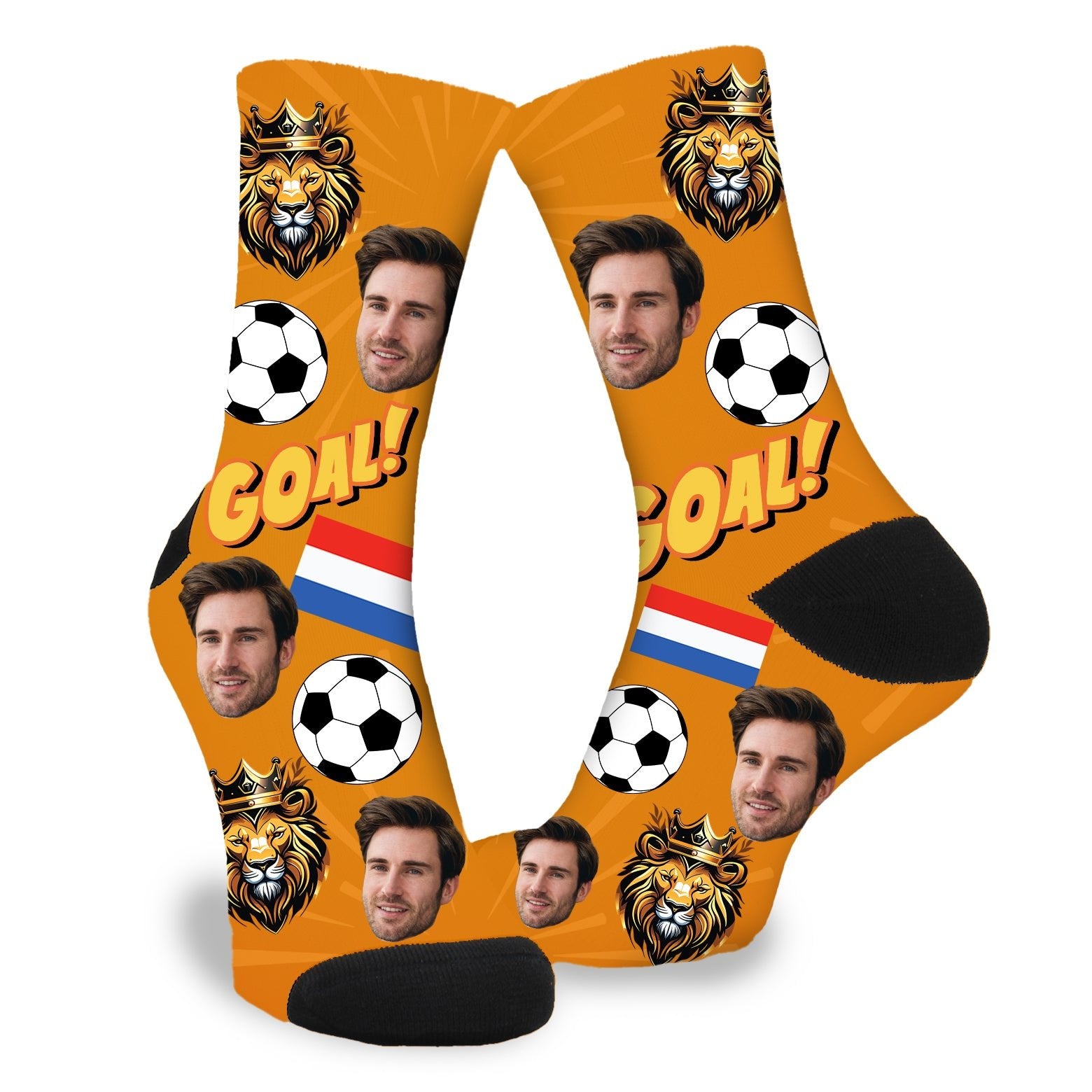 Gepersonaliseerde Sokken met eigen foto | Oranje EK - Funnysokken.nl