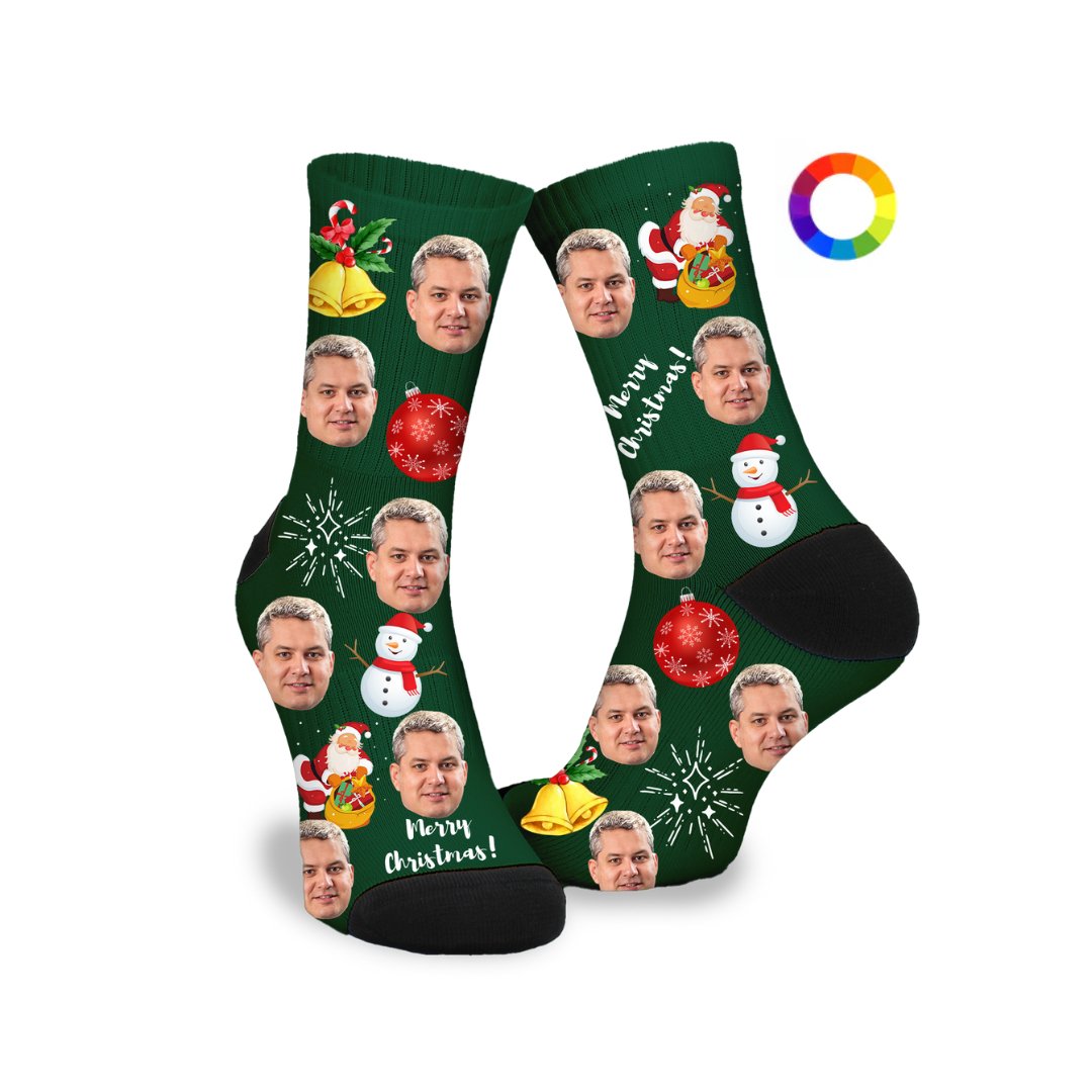 Gepersonaliseerde Sokken met eigen foto | Kerst - Funnysokken.nl