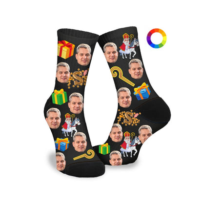 Gepersonaliseerde Sokken met foto | Sinterklaas - Funnysokken.nl